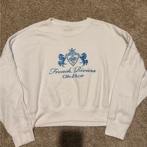 Abercrombie Fitch Cote d Azur French Riviera Sweatshirt Sz XL Embroidered Horse